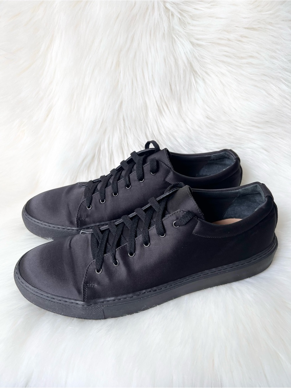 Acne Studios Mens Low Top Sneakers Sz 44 US Size 11 Satin Lace Up Casual Italy - Picture 15 of 15